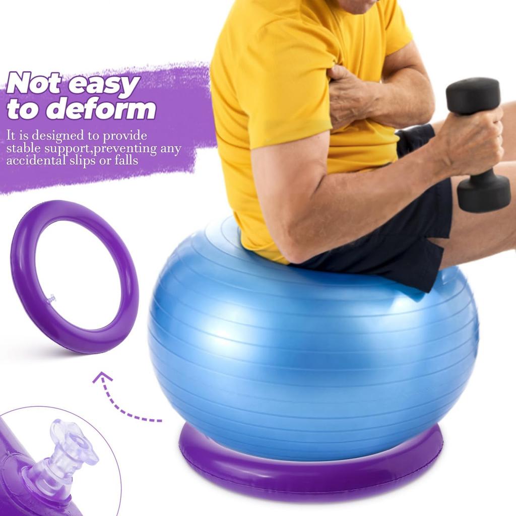 SUPVOX Yoga Ball Base Fixed Ring 42cm Black - Balance