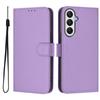 For Samsung Galaxy A56 5G Case Solid Color Wallet Leather Phone Cover with Strap
