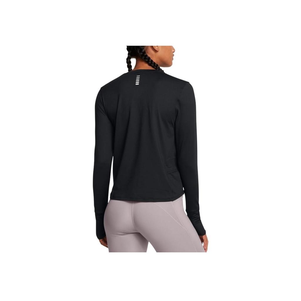Under Armour Launch Pro Comfortable Versatile Crew Neck Pullover Long Sleeve T-Shirt Women T-Shirts Black 1386339-001