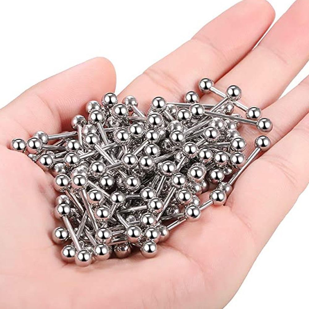 10PCS Random Colors Bioflex Nipple Barbell 16mm Acrylic Ball Tongue Rings Nipple Ring Retainer 14G Flexible Tongue Piercing Bar