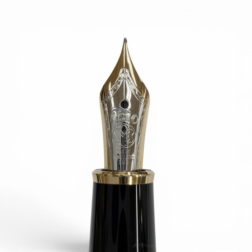 Excellent MONTBLANC fountain pen Meisterstück Classic white star black 14K mens Used