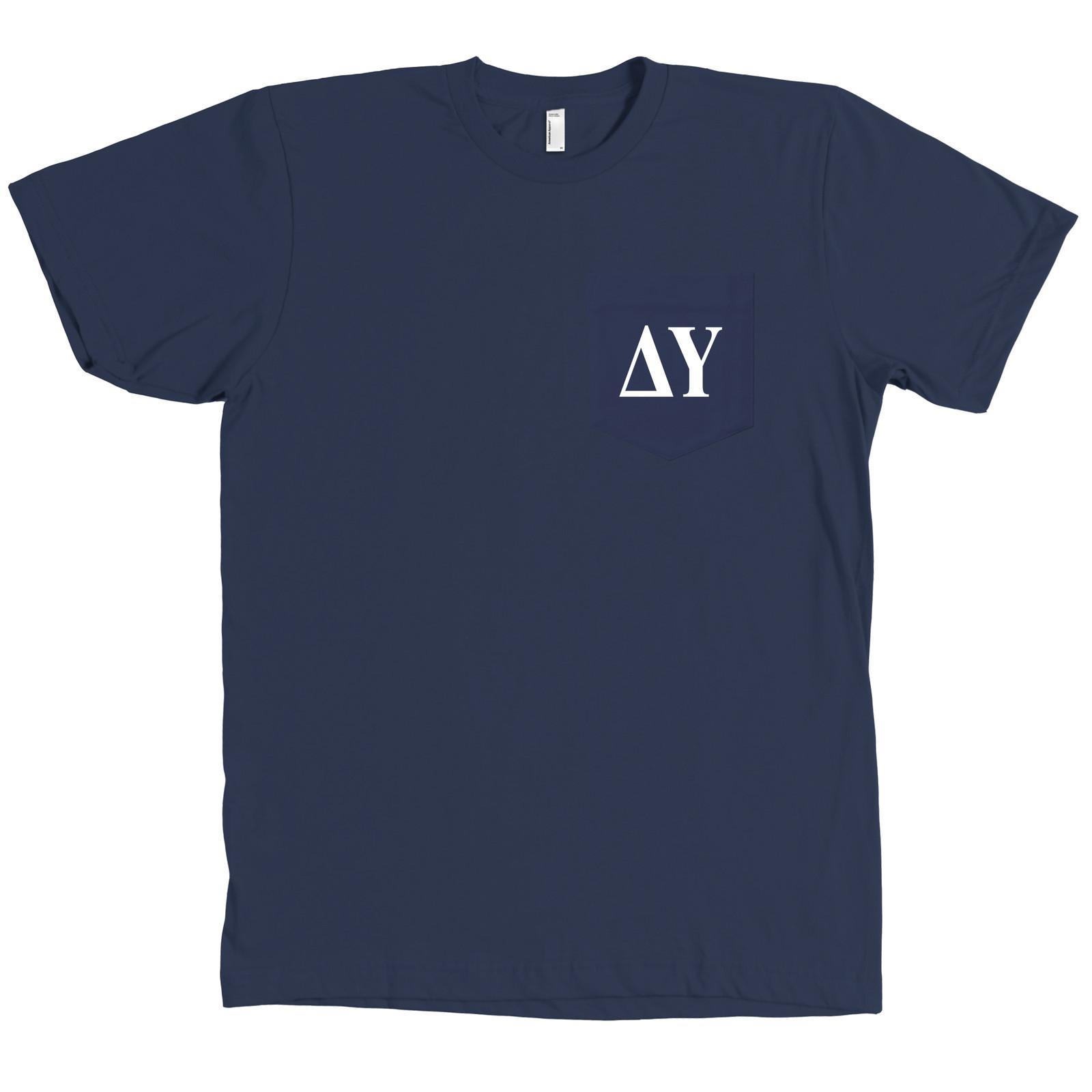 Delta Upsilon Bella + Canvas POCKET Navy T Shirt Fraternity Tee Letters NEW S разноцветный