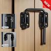 Sliding Door Latch Lock Zinc Alloy 90 180 Degree Rotatable Anti-Theft Universal for Patio Balcony Home Safety Guard