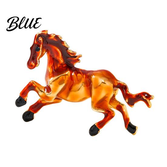 Animal Brooch Horse Retro Style Enamel Pin Smooth Line Design