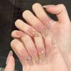 Nude Pink Transparent Floral Handmade Summer Nail Stickers - Hot Seller