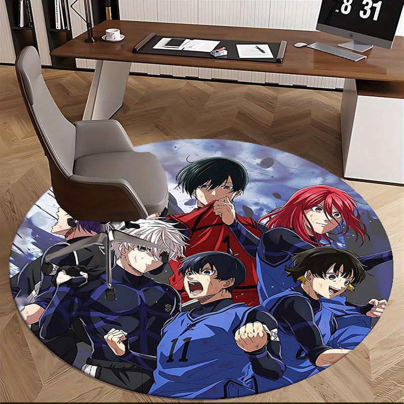 1pc Anime Design Round Carpet - Office Chair Mat