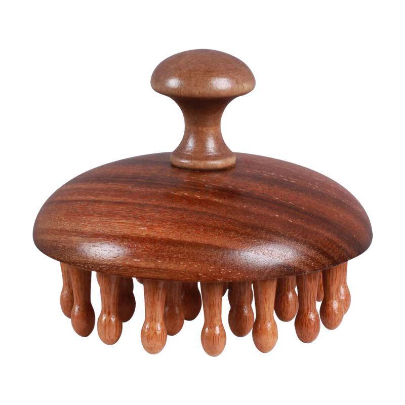 

Деревянный массажный диск для кожи головы, расческа с широкими зубьями для кожи головы, инструмент для кожи головы с круглыми кончиками, массажная расческа для влажных и сухих волос