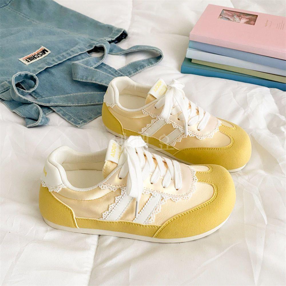 Sweet puff board shoes women's 2025 new little white shoes autumn thin breathable versatile skirt ballet training shoes