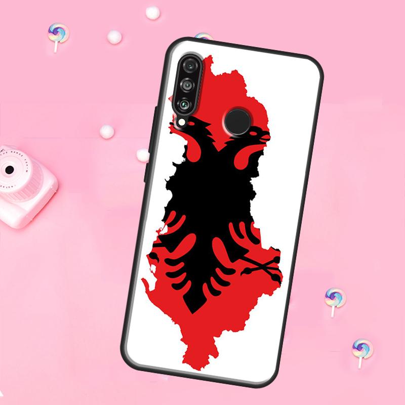 Albania Flag Eagle For Huawei Nova 12i 7i 8i 11i 12s Y73 Y70 Y90 Y60 Y72 Y61 Y91 9 10 SE P30 Pro P40 Lite Case