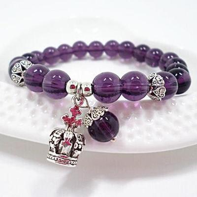 Amethyst Kristall Armband für Damen - Elegantes Handgefertigtes Schmuckaccessoire