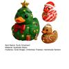 1/3Pcs Duck Ornament Handmade Texture Festive Christmas Decoration with Gift Bowknot Crutch Decor Xmas Duck Statue