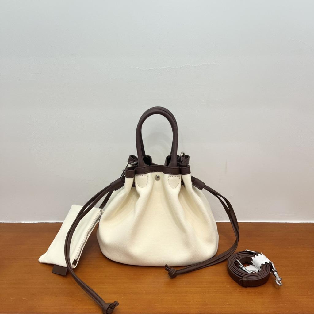 Australian Sheepskin Thickened Cotton Linen Small Tote Bag Casual Drawstring Australian Style Handbag Small Canvas Bag