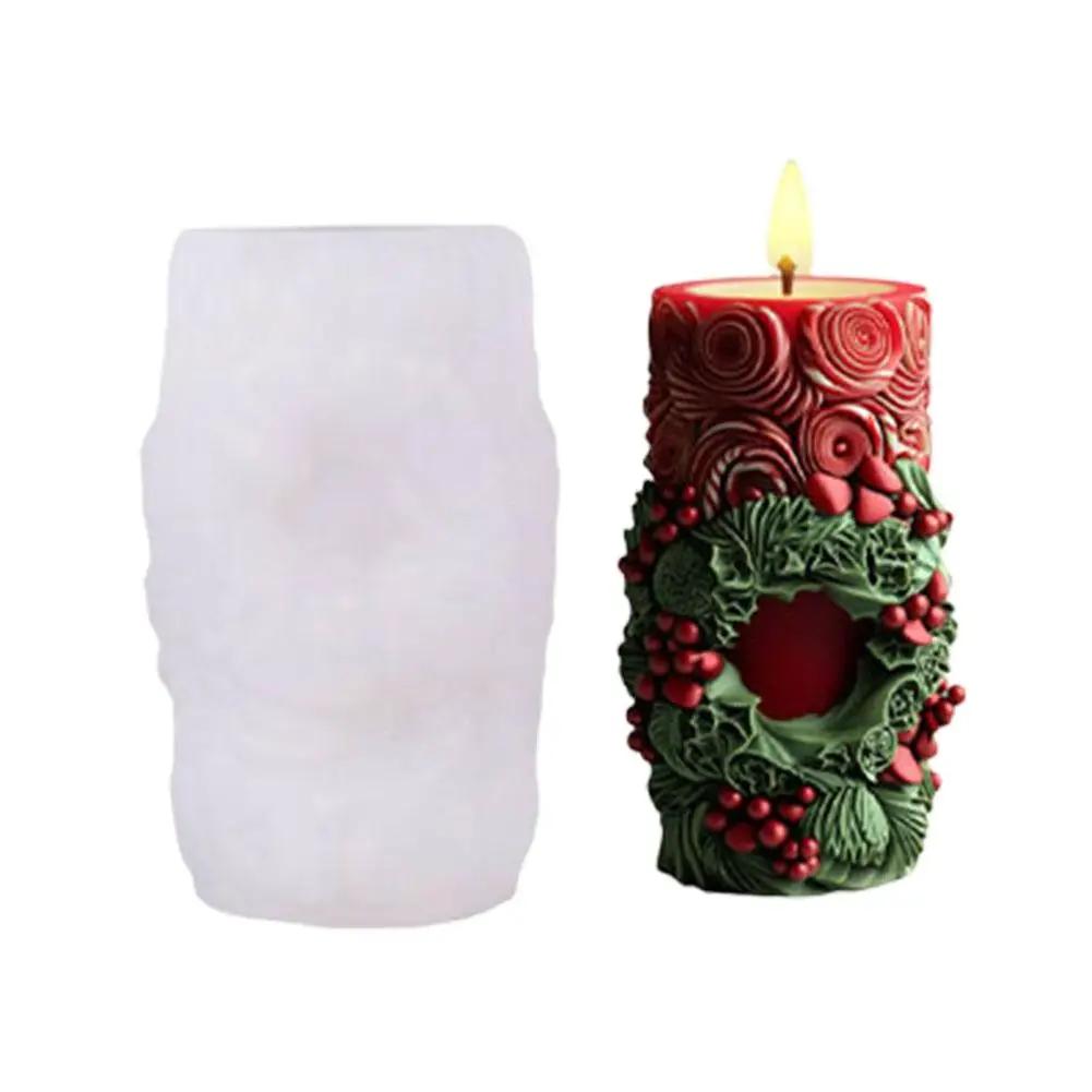 Christmas Turkey Cylinder Candle Silicone Mold Thanksgiving Handmade DIY Gypsum Candle Turkey Soap Molds Mould Aromatherapy H4U2