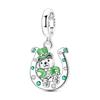 Kupfer Metall Irland St. St. Patrick's Day Kleeblatt Leprechaun Anhänger Perlenkomponenten Perlenkomponente Anhängerperlenkomponente Perfektes Geschenk Kompatibel Mit