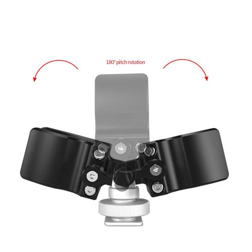 Niceyrig Shotgun Microphone Holder, Cold Shoe Camera Flashlight Holder, Aluminum Alloy (18-35mm) -549