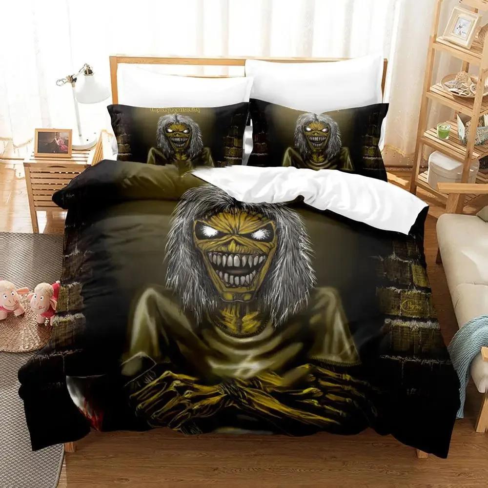 Heavy Metal Anime Duvet Cover Set for Adults Boys Bedroom Bedding Set Queen King Size Luxury Boys Bedding Set