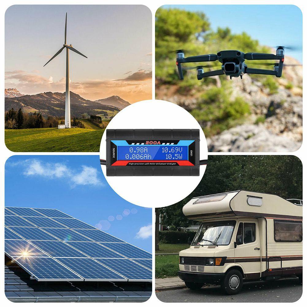 200AMP Volt Watt Meter Digital DC Caravan Solar Power Analyzer  12V