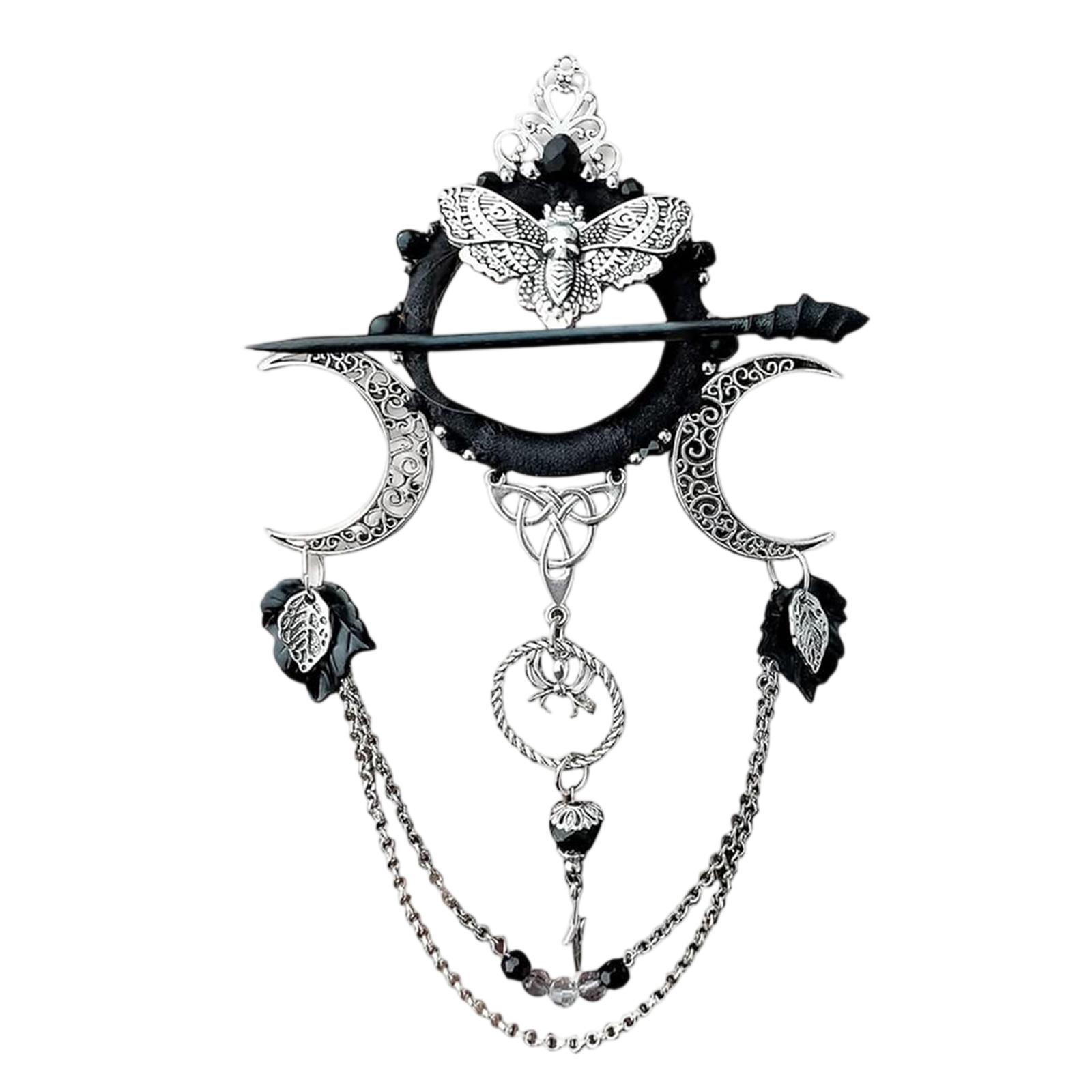 

Ручная работа Ведьминская заколка для волос Ночи One Size белый