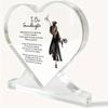 1pc, Heart-Shaped Acrylic Plaque Gift for Granddaughter, Graduation Present for Friend, High School Graduation Gift, Commemorative Acrylic