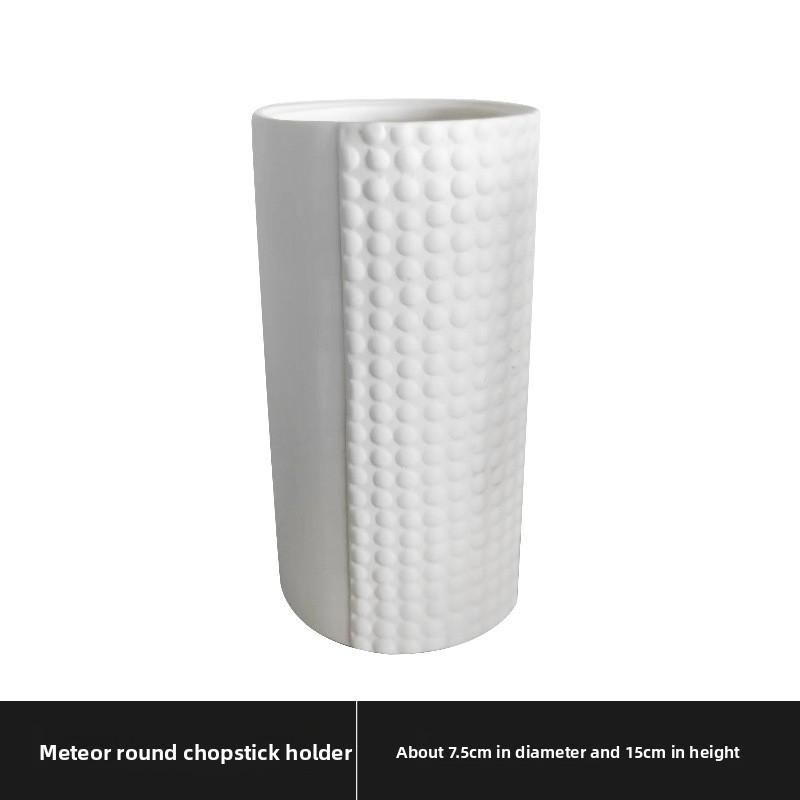 

Nordic Minimalist Ceramic Chopsticks Holder Square Abstract Face Design Storage Organizer