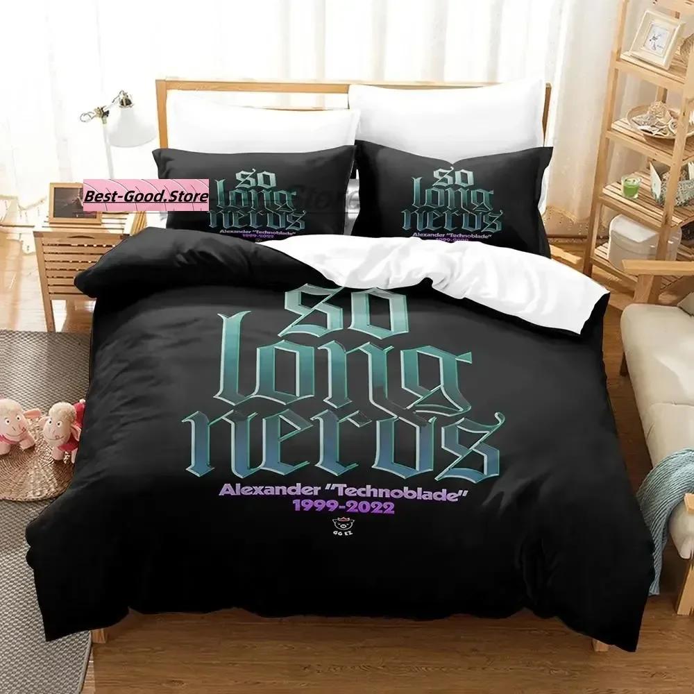 

Comforter Top 1999- Technoblade Bedding Set Printed Bed Set With Bed Soft Single Double Queen Super King Size Comforter (quilt)-EU Single(135*200cm)3pcs