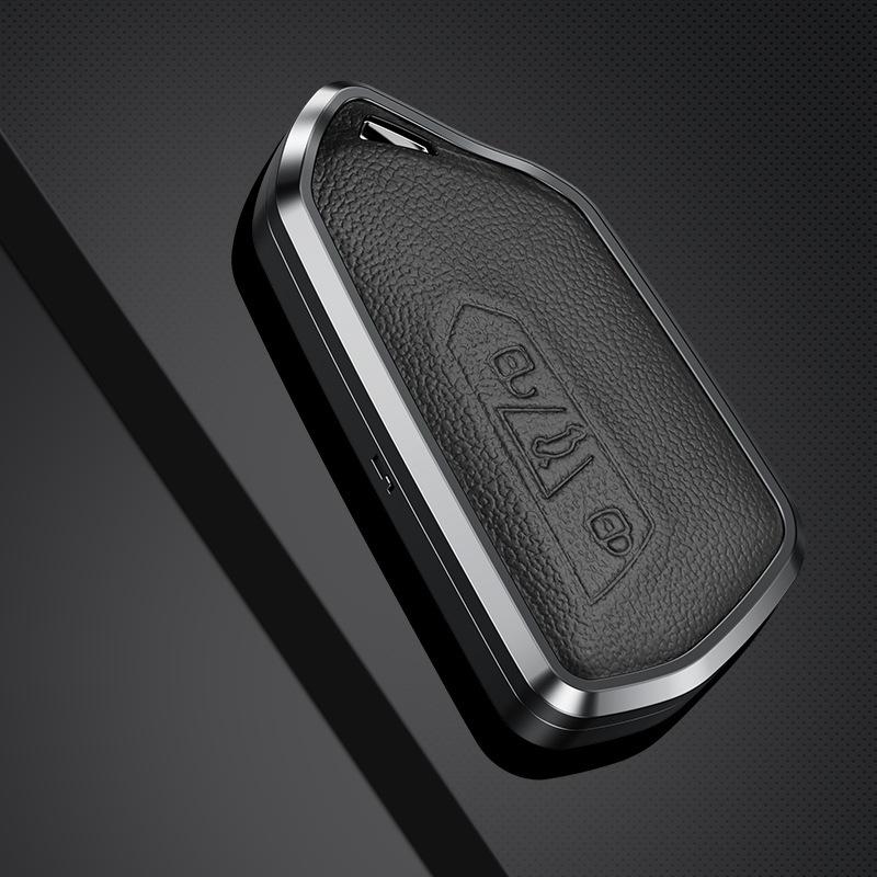 Suitable for 21 Volkswagen Golf 8 Touon Key Bag, Leather High Eight Key Cover, Car Keycase Chain