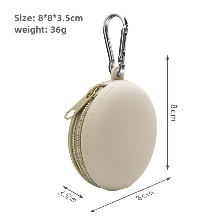 Silikon-Aufbewahrungstasche Hängender Schlüsselanhänger-Halter für Outdoor-Kabel Bluetooth-Kopfhörer Kleinteile-Organizer Münzbörse