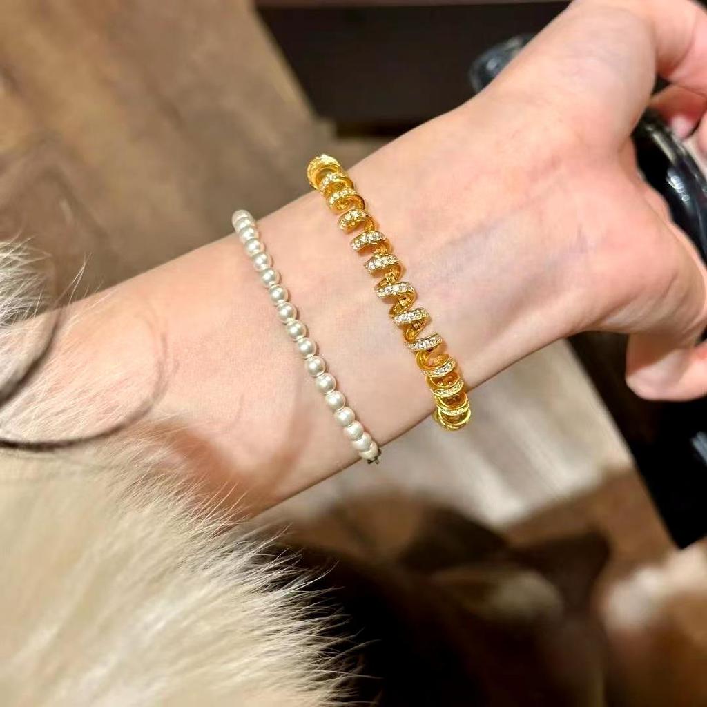 Xiaohongshu Wei Xue Style Diamond Luxury Cord Bracelet