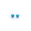 Buyee 925 Sterling Silver Female Stud Earring Natural Turquoise Earring for Women Fashion Simple Round Fine Jewelry Earring Gift