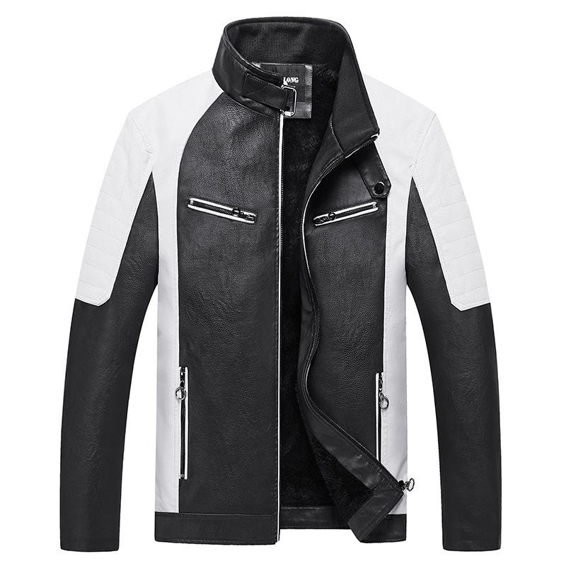 Мужская локомотивная европейская и американская кожаная одежда Интернет-магазин PU кожаная одежда M чёрный