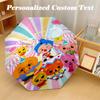 8‑Rib Automatic Umbrella, El Payaso Plim Plim Design Foldable Umbrella for Sun Rain Protection Travel