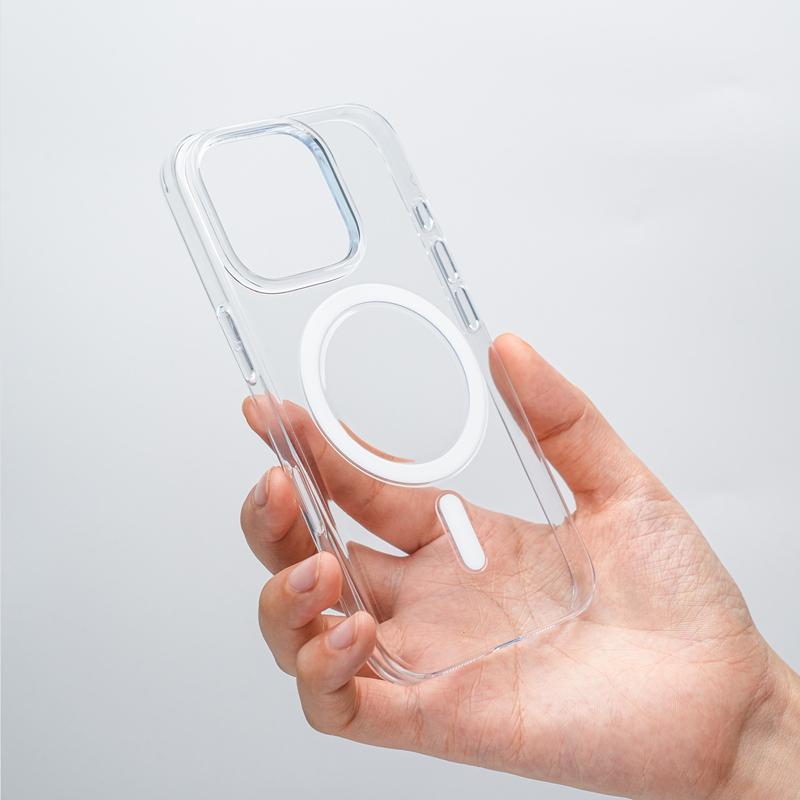 

New Models Enclosed Camera Button Clear MagSafe Phone Case for iPhone 16 16pro max 15 Pro Transparent Wireless Charging PC Cover For iPhone 16 чистий