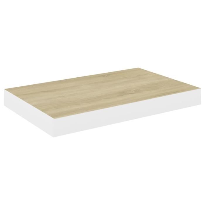 VidaXL Étagère murale flottante Chêne et blanc 40x23x3,8 cm MDF