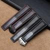 Cowhide Watch Strap 22mm Wristband For Tag Heuer Carrera Diving Monaco F1 Fiyta Tissot Watch Band Red Stitches Leather Bracelet