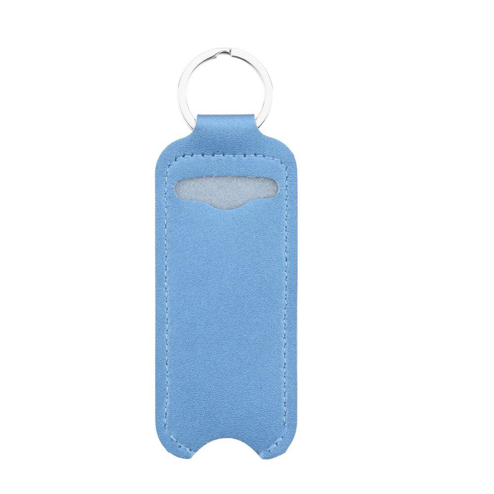 1pc PU Leather Lipstick Keychain Bag Simple Key Ring Holder Colorful Gifts Lip Balm Case Keyring Bag Keychain Display