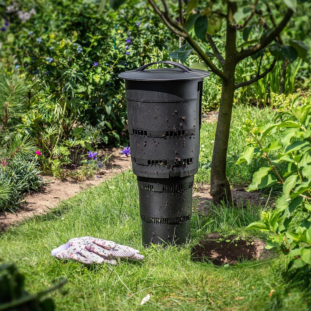 KADAX Podzemní kompostér 11L modulární sada zahradního kompostu se 3 hloubeními