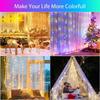 RGBIC Curtain Light String USB Plug Remote Control LED Curtain Light APP Bluetooth Control String Lights for Room Decorations
