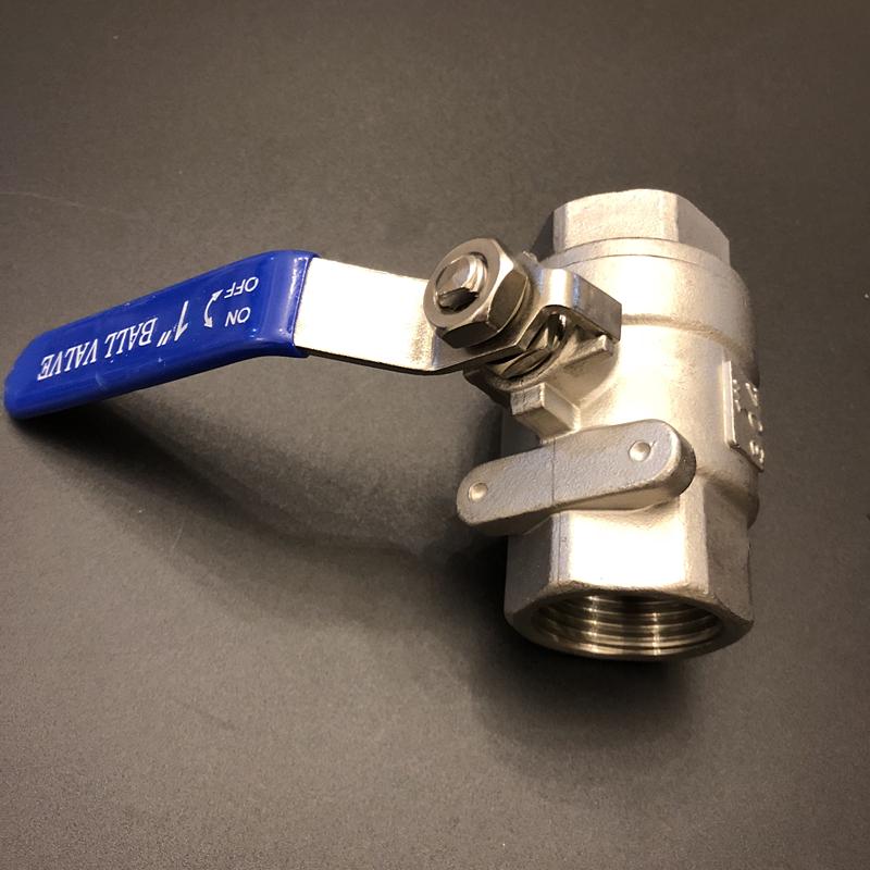 Heavy-Duty 201/304 Stainless Steel Ball Valve, Two-Piece, WOG100, Large Bore, Sizes DN15, DN20, DN25, 2 Inch.