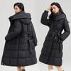 Women's hooded splicing new cold and windproof lightweight thickened fluffy warm loose high-quality fabric casual sports cotton clothing