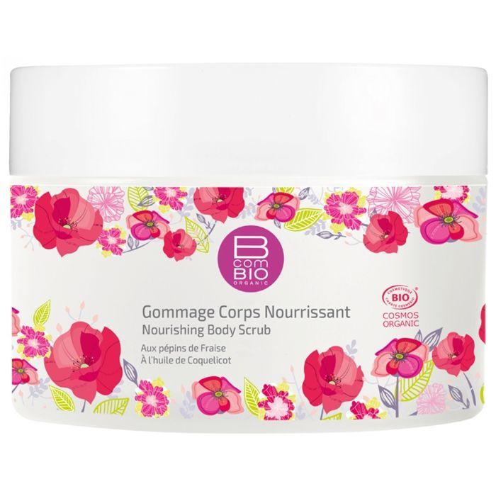 Gommage Corps - B com BIO - 150ml - Exfoliant - Nourrissant - Parfum Fraise