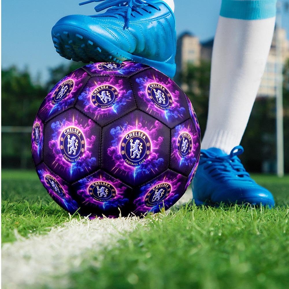 Pallone da Calcio Chelsea FC Tema Taglia 5 Match Pallone da Calcio Professionale per Esterno Morbido al Tocco Pallone da Allenamento