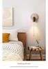 French Travertine Wabi-Sabi Wall Lamp – Retro American Style Bedside Reading Fixture