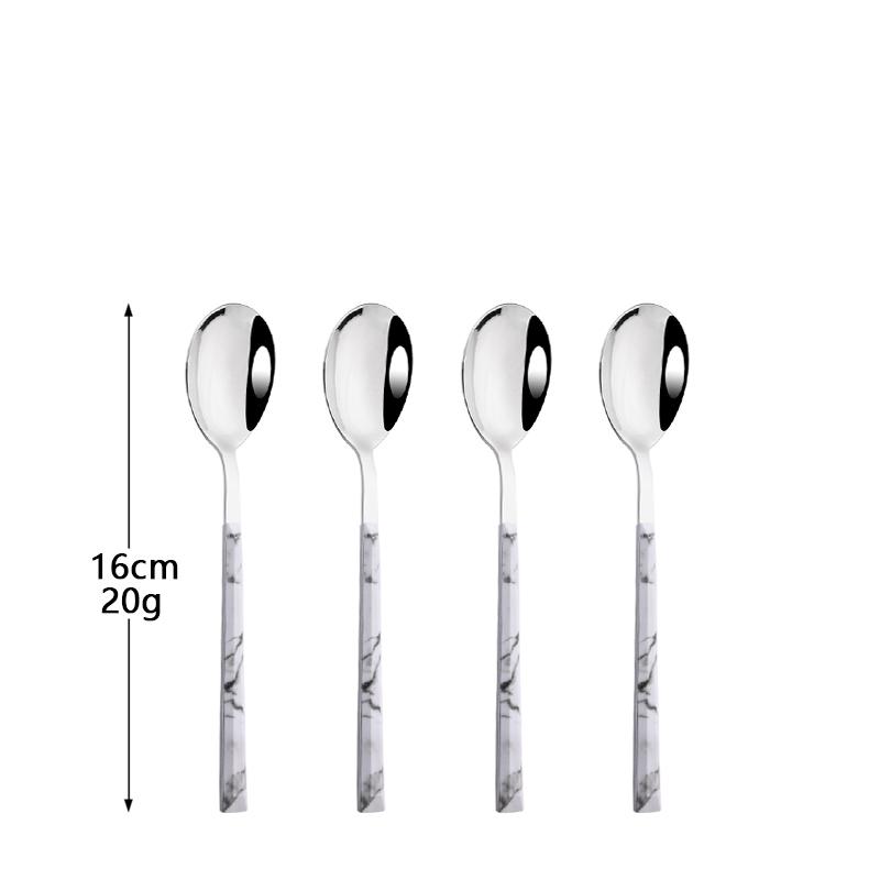 

4/16 шт. столовая посуда из нержавеющей стали с мраморным узором столовые приборы ножи ложки вилки чайные ложки вилки кухонные бытовые столовые приборы