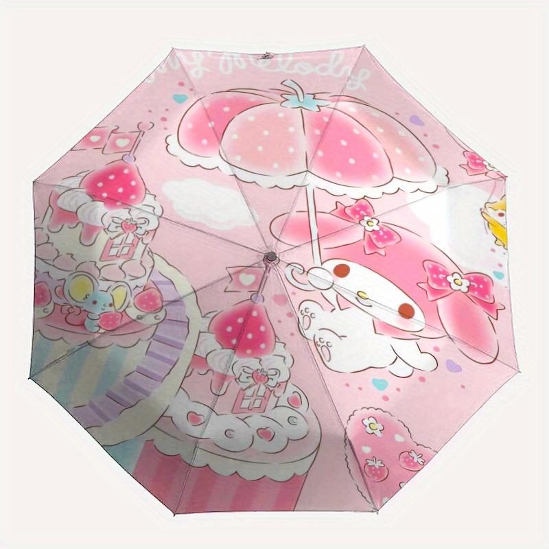 Cartoon My Melody Automatic Opening and Closing Umbrella - Suitable for Various Occasions, Outdoor Activities, Lightweight and Durable Automatic Foldi