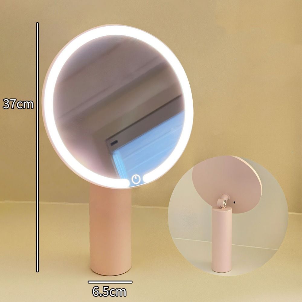 Touch Control LED Makeup Mirror USB Charging Lighted Desktop Mirrors  Women