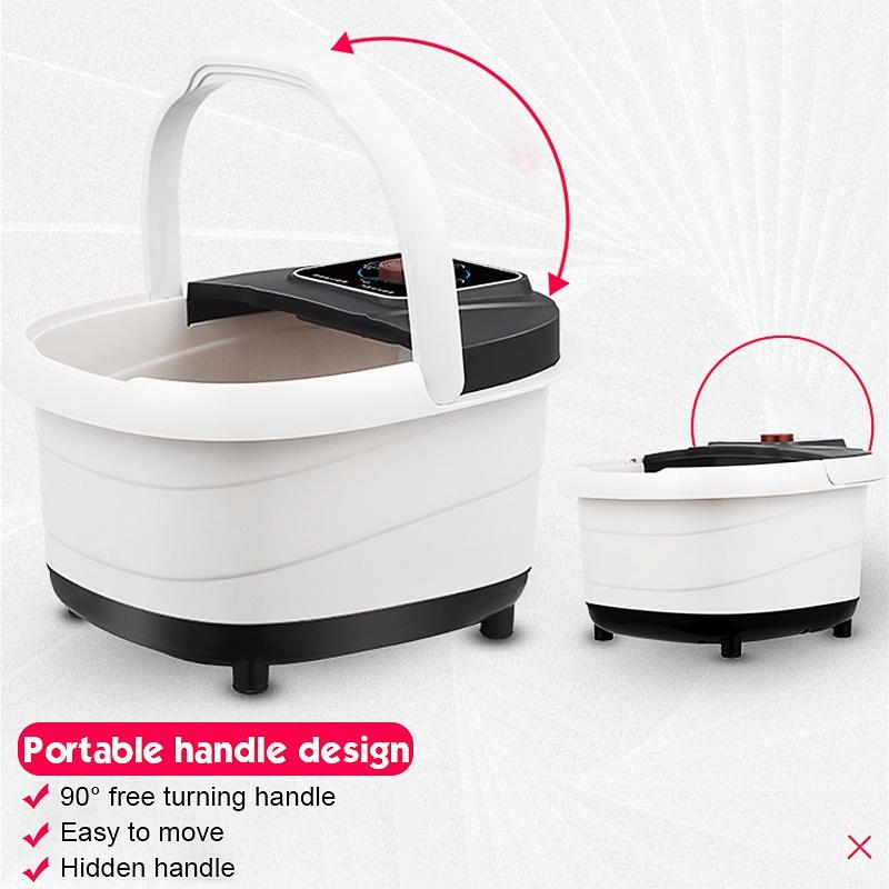 500W 9L 35x27x42cm Konstant beheiztes Fußbad für Erwachsene, Fußbad für zu Hause, Automatisches Einweichen, Elektrischer Fußmassagegerät, Temperatur-Fußbad, Fuß-Spa-Wanne