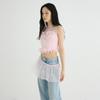 Leobyui Mesh Wrap Skirt Pink
