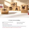 6Pcs Kraft Paper Christmas Gift Boxes 6 Assorted Hollow Carved Patterns For Holiday Gift Wrapping Party Favors Decor