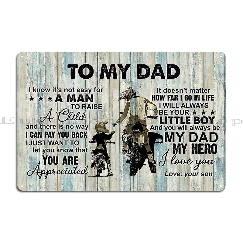 From daughter to my dad father day meaning quotes gift Metal Designing Cinema Plaques Print Tin Sign Poster