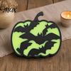 Indoor Halloween Atmosphere Lighting Glow-in-The-Dark Pumpkin, Spooky Wooden Pumpkin Ornament, Black Cats Luminous Ornament Bats Ghosts Silhouette